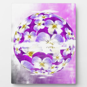 Plaque Photo Flore motif violet simple et subtile