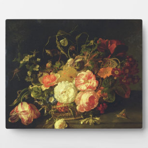 Plaque Photo Flowers and Insects, 1711 (oil on panel)