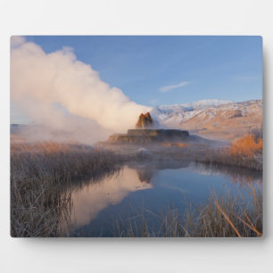 Plaque Photo Fly Geyser avec Granite Range enneigé