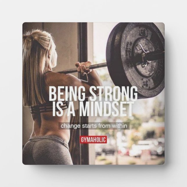 Plaque Photo Forte mentalité - Fitness des femmes Inspirationne (Devant)