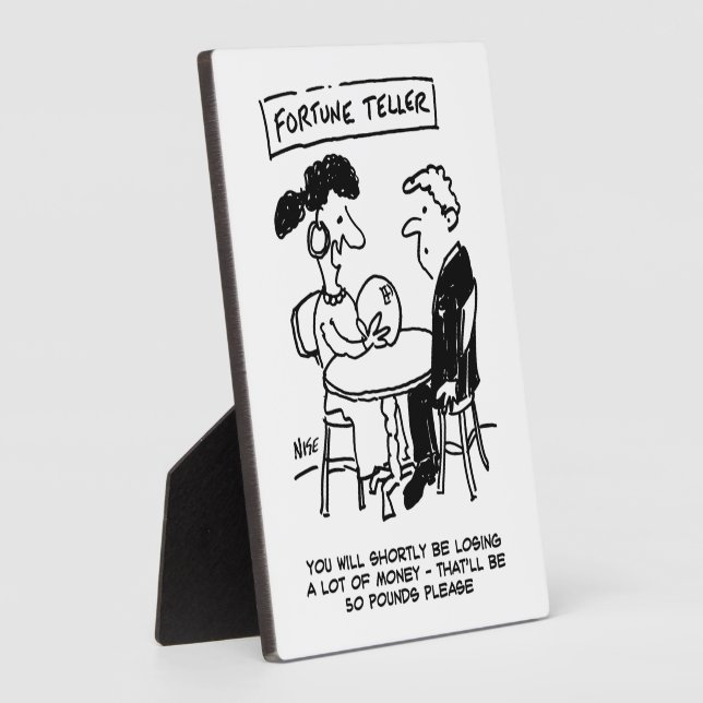 Plaque Photo Fortune Teller prédit une perte financière (Côté)