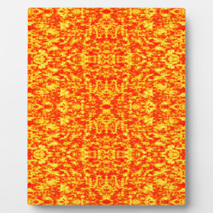 Plaque Photo Fractage Abstrait En Rouge Et Orange