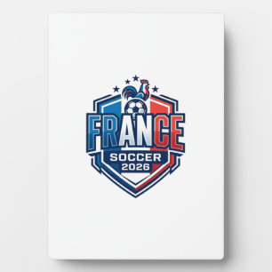 Plaque Photo France Football 2026 Football Gras Typographie Pay