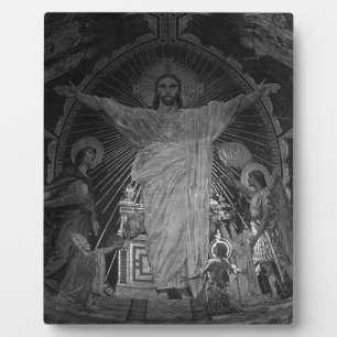 Plaque Photo France Paris Main mosaïque Sacré-Cœur jésus 1970