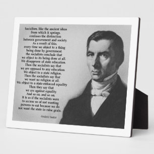 Plaque Photo Frederic Bastiat Anti-socialisme