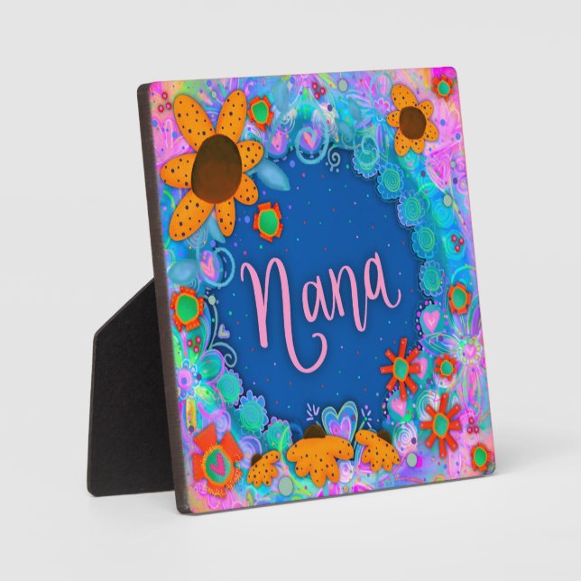 Plaque Photo Fun Floral Daisies Nana Inspirivity (Recto)