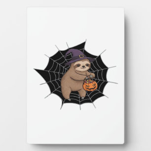Plaque Photo Fun Halloween Sloth éffrayant - Joli Trick-or-Trea