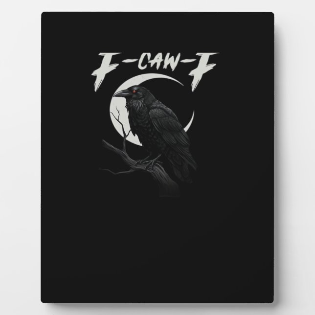 Plaque Photo Funny Crow Retro Classic Style (Devant)