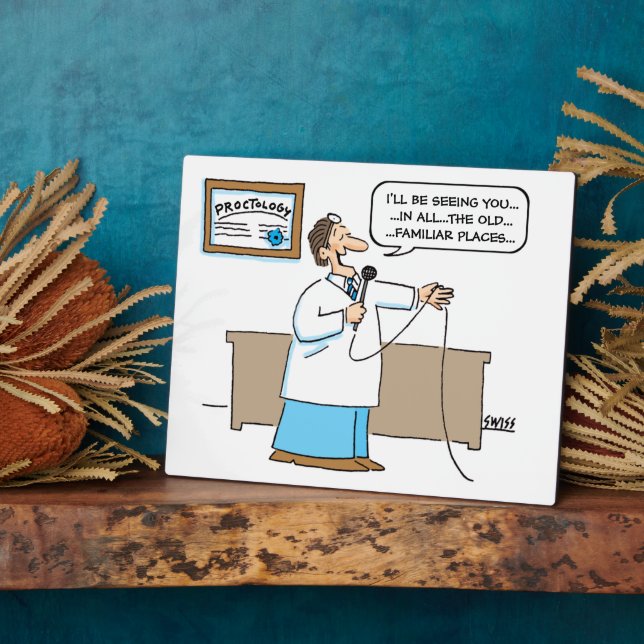 Plaque Photo Funny Proctologue Karaoke Cartoon (Côté)