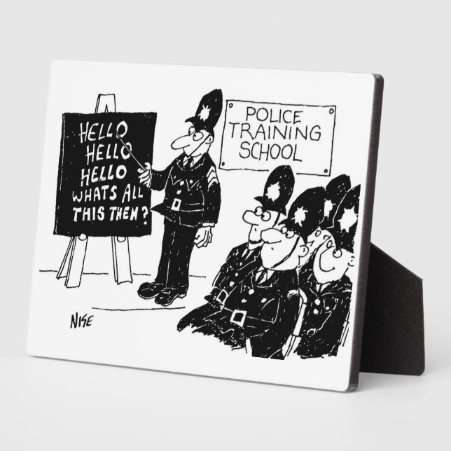 Plaque Photo Funny UK Police Training School (Côté)