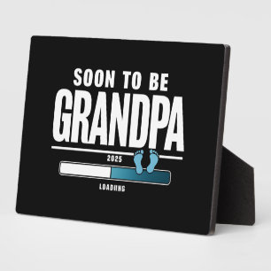 Plaque Photo Futur Grand-Père Homme ÉTÉ 2025 Nouveau Grand-Père
