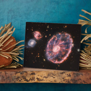 Plaque Photo Galaxie du Cartwheel, télescope spatial James Webb