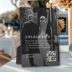 Plaque Photo Galerie de photos de mariage QR Code en gras PICS