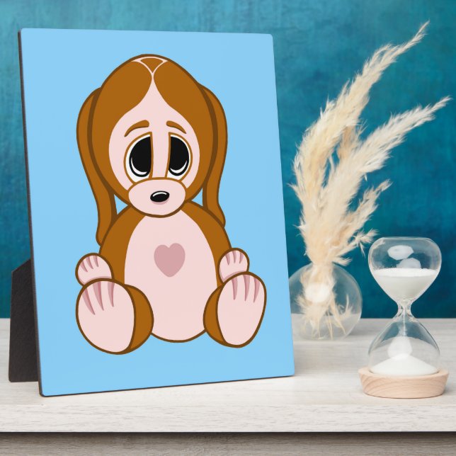 Plaque Photo Galets du chiot (Côté)