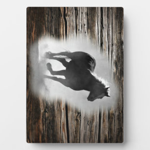 Plaque Photo Galloping de Wild Horse
