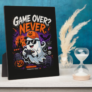 Plaque Photo Game Over Jamais Drôle Gamer Fantôme Halloween