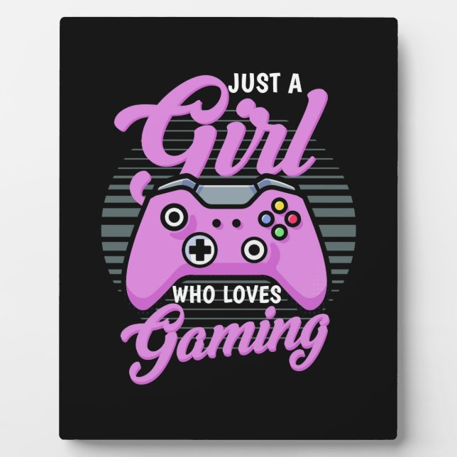Plaque Photo Gamer Gift | Juste Une Fille Qui Aime Jouer (Devant)