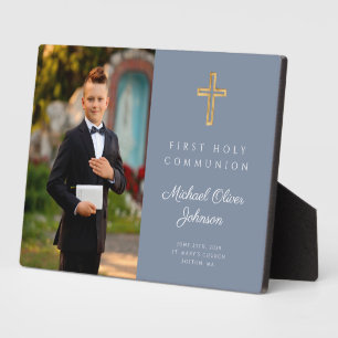 Plaque Photo Garçon Moderne Première Sainte Communion Photo Ble