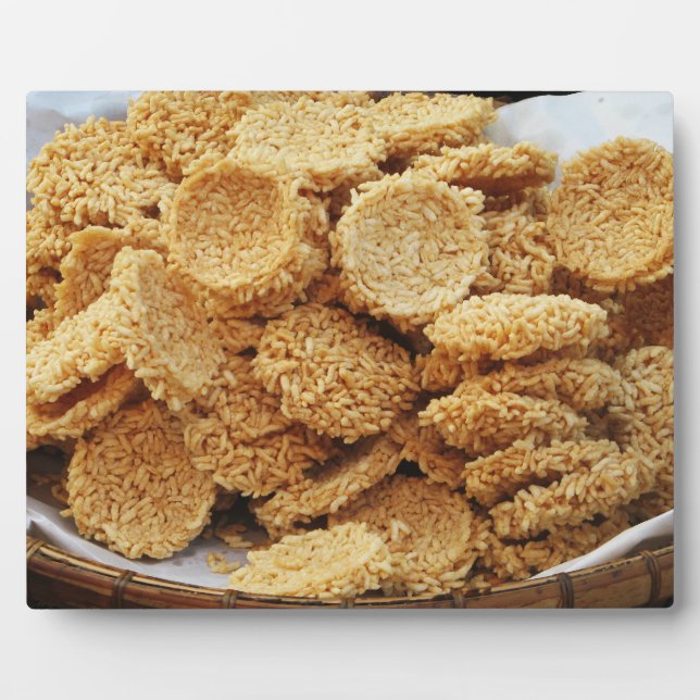 Plaque Photo Gâteaux de riz soufflé ~ Sucres asiatiques Dessert (Devant)