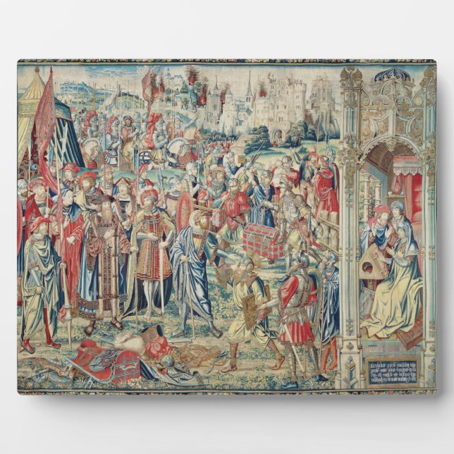 Plaque Photo Gathering the Booty, Tapestry of David and Bathshe (Devant)