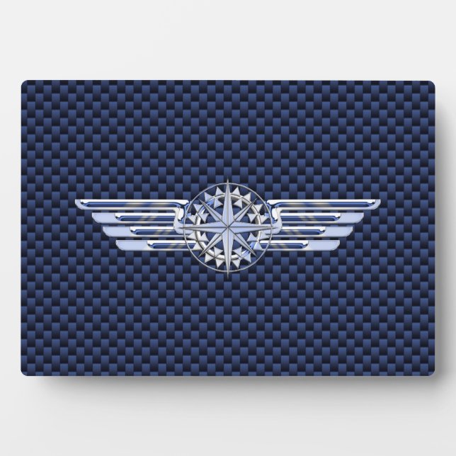 Plaque Photo Général Air Pilote Chrome Comme Ailes Compass (Devant)