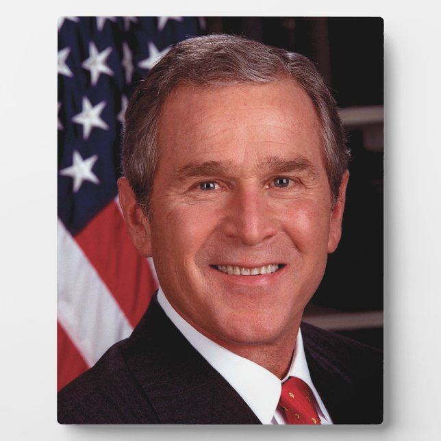Plaque Photo George Bush 43ème photo du président américain (Devant)