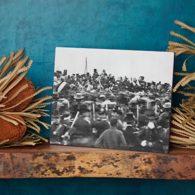 Plaque Photo Gettysburg Allocution du Président Abraham Lincoln (Côté)