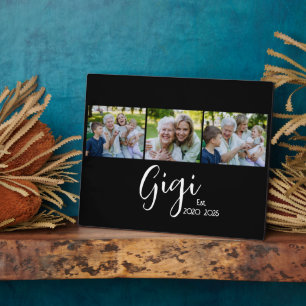 Plaque Photo Gigi Script Black établi 3 Photo