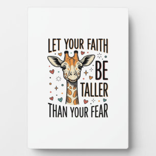 Plaque Photo Girafe de foi Design de chemise vintage inspirant_