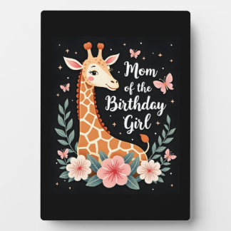 Plaque Photo Giraffe Mom of the Birthday Girl Matching Family L