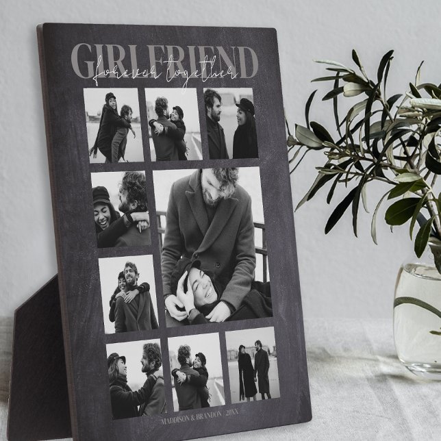 Plaque Photo Girlfriend Together Forever Photo Collage (Créateur téléchargé)