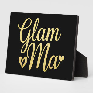 Plaque Photo Glam Ma Heart Or Maman Grand-mère Fête des mères