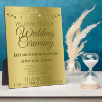 Gold Gradient & Filigree Elegant Wedding Welcome