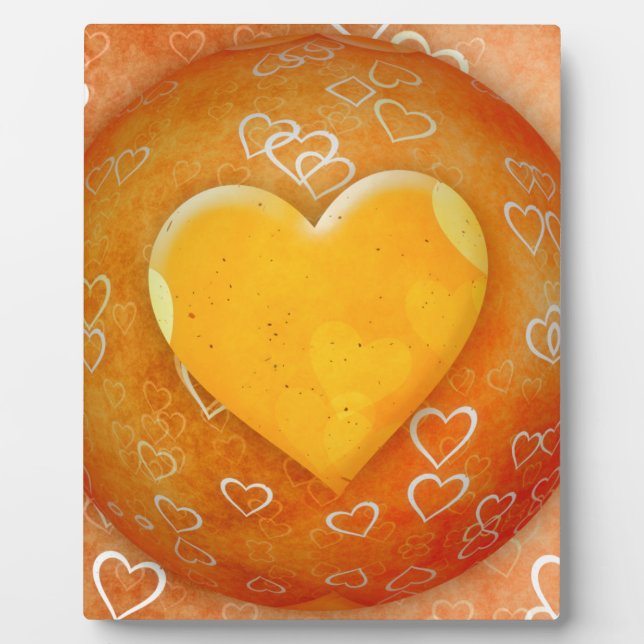 Plaque Photo Gold Heart (Devant)