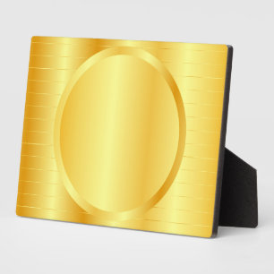 Plaque Photo Gold Look Elegant Ajouter votre texte Monogramme M