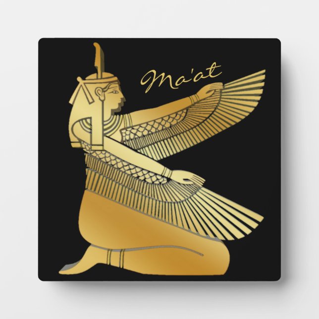 Plaque Photo Gold Ma'at déesse de la justice spirituelle égypti (Devant)