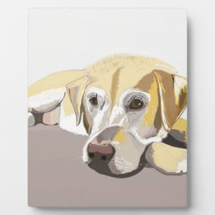 Plaque Photo Golden Labrador
