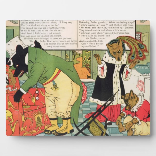 Plaque Photo Goldilocks et les trois ours (Devant)