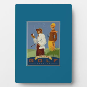 Plaque Photo "Golfing Vintage"
