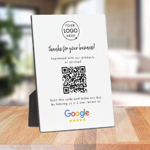 Plaque Photo Google Avis   Business Review Link QR Code