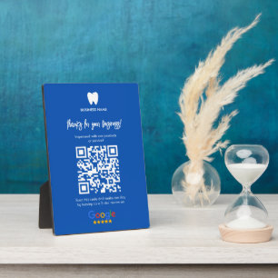 Plaque Photo Google Avis Dentist Business Link QR Code