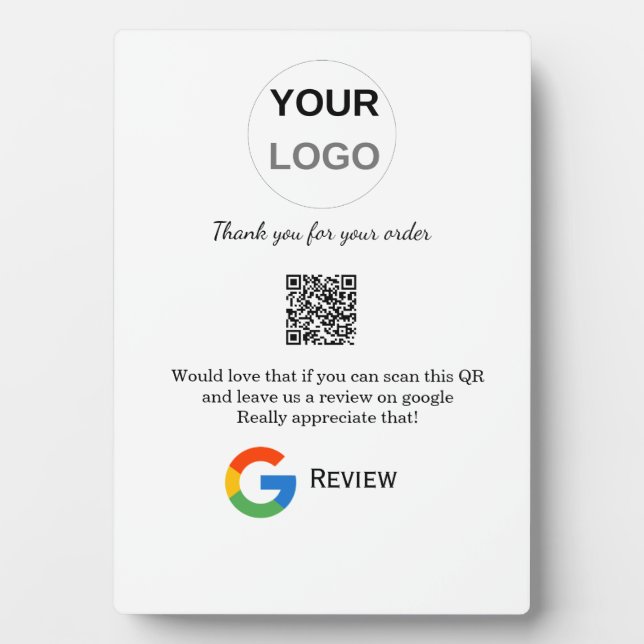 Plaque Photo Google examen logo de l'entreprise Analyser QR exa (Devant)