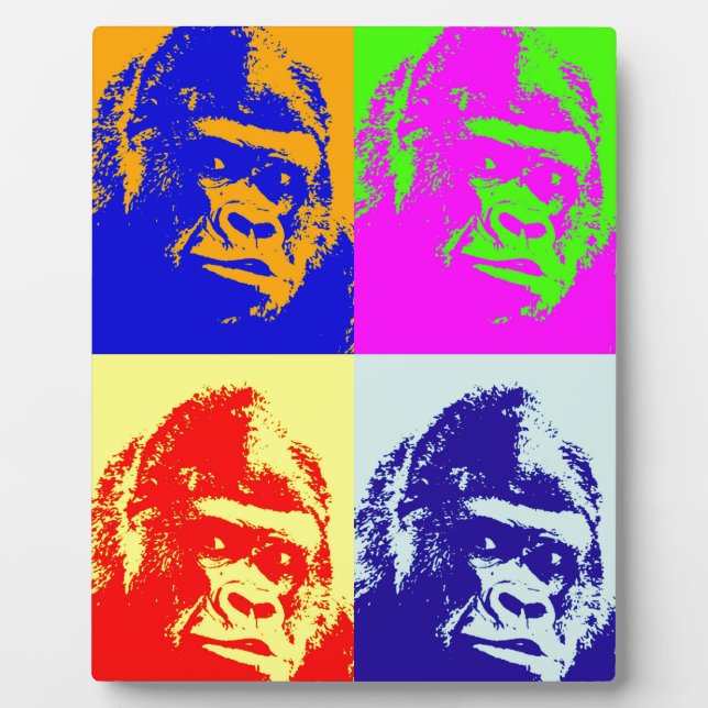 Plaque Photo Gorilla Pop Art (Devant)
