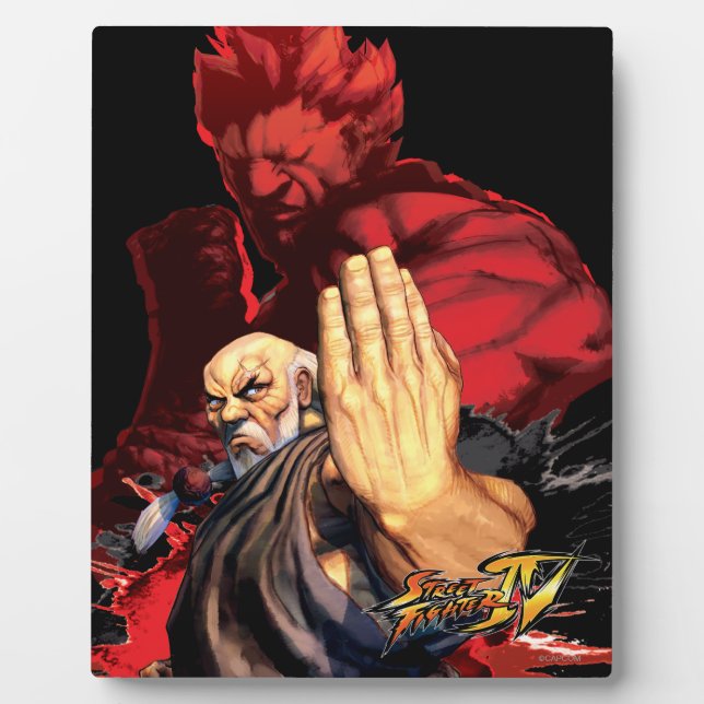 Plaque Photo Gouken Vs. Akuma (Devant)