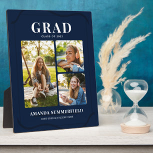 Plaque Photo Grad 2022 Maintenir Collage Marine Bleu Graduation