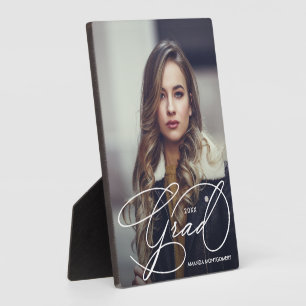 Plaque Photo Grad Script moderne - Diplôme photo