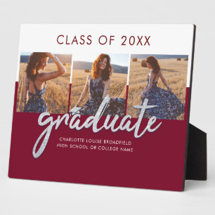 Plaque Photo Graduation 2025 Photo Collage Script Grad Keepsaké