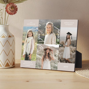 Plaque Photo Graduation Alors & Maintenant Grad Photo Collage G