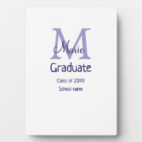 Gradué ajouter nom monogramme violet simple m mini