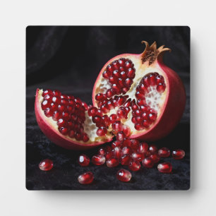 Plaque Photo Graines de Grenade Mûres Fruit Juteux Dramatique